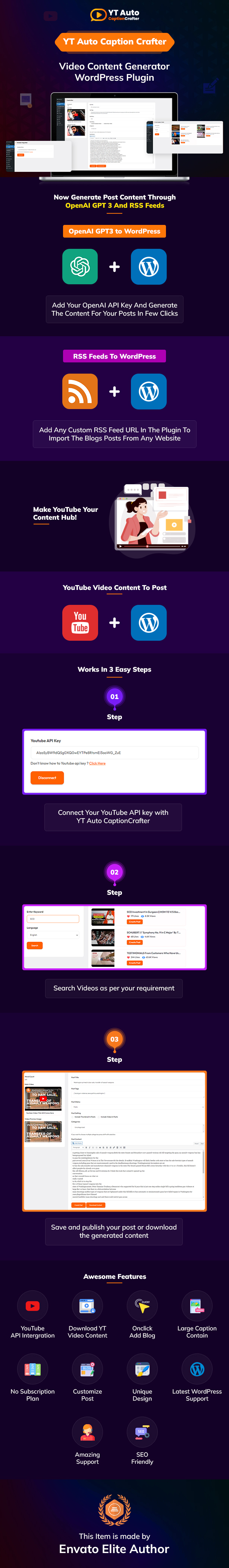YT Auto - AI Writing Assistant and Video Content Generator WordPress Plugin - 2